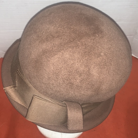 Vintage Brown Art Deco Velour Merrimac hat Union Made in 1950’s - Picture 4 of 8